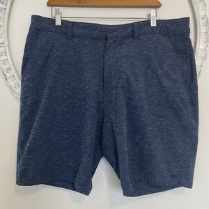 O'Neill Shorts Men's 38 X 9 Heathered Navy Blue Reg Fit Chinos Flat Front Casual